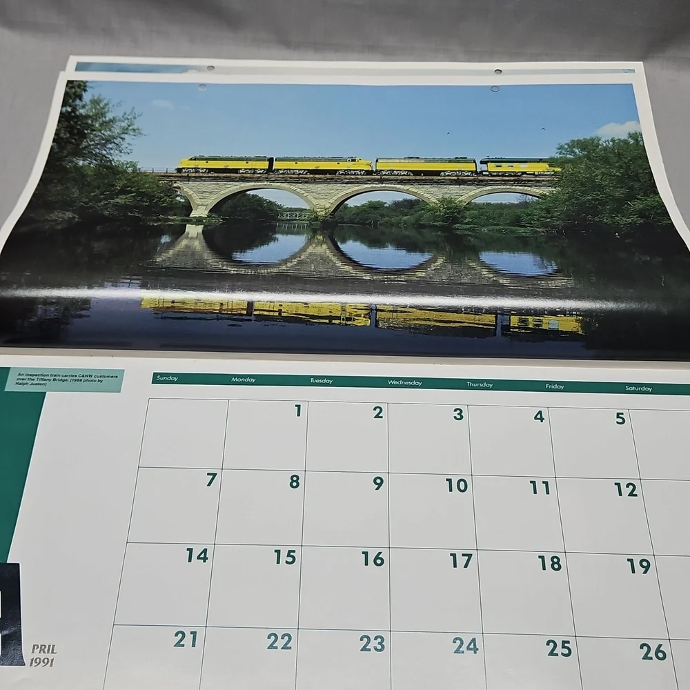 1991 Chicago And North Western System Railroad Calendar 